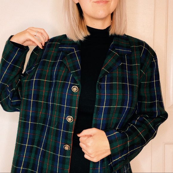 Vintage Plaid Blazer - Picture 2 of 3
